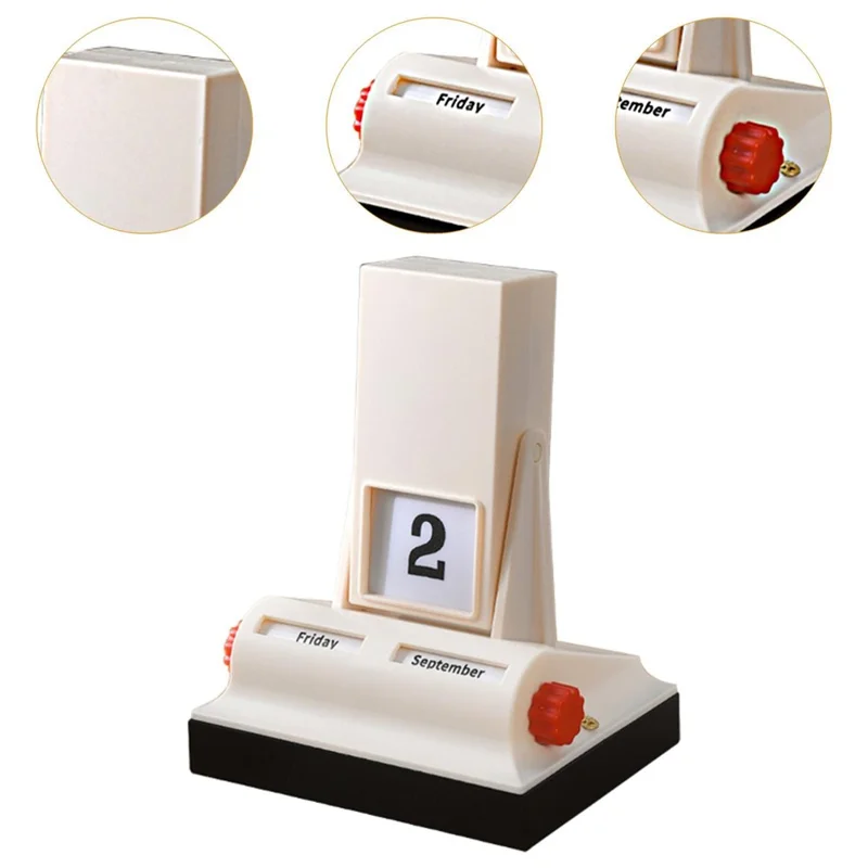 Retro Flip Perpetual Calendar Creative Plastic Minimalist Date Display Desktop  Decoration
