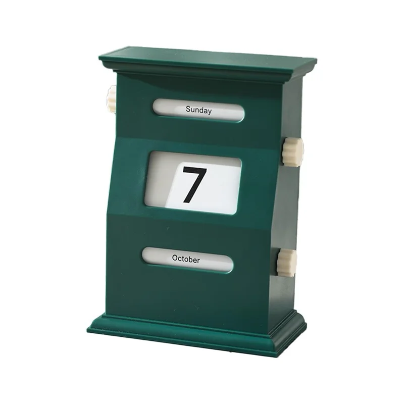 تقويم دائم كلاسيكي ديكور منظم جدول العمل اليدوي - أخضر الماتشا