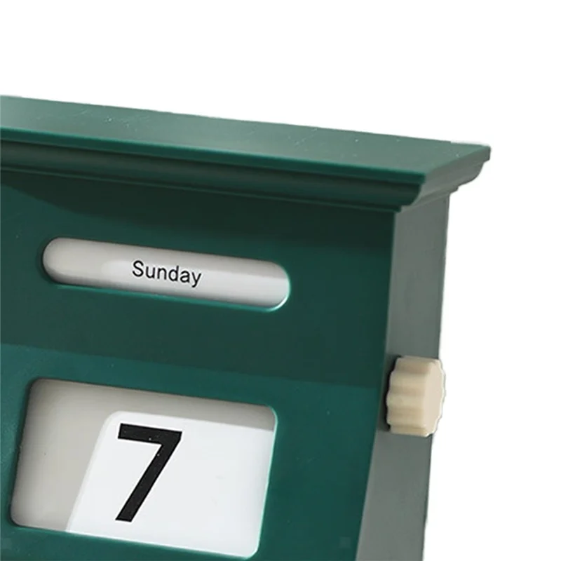 تقويم دائم كلاسيكي ديكور منظم جدول العمل اليدوي - أخضر الماتشا