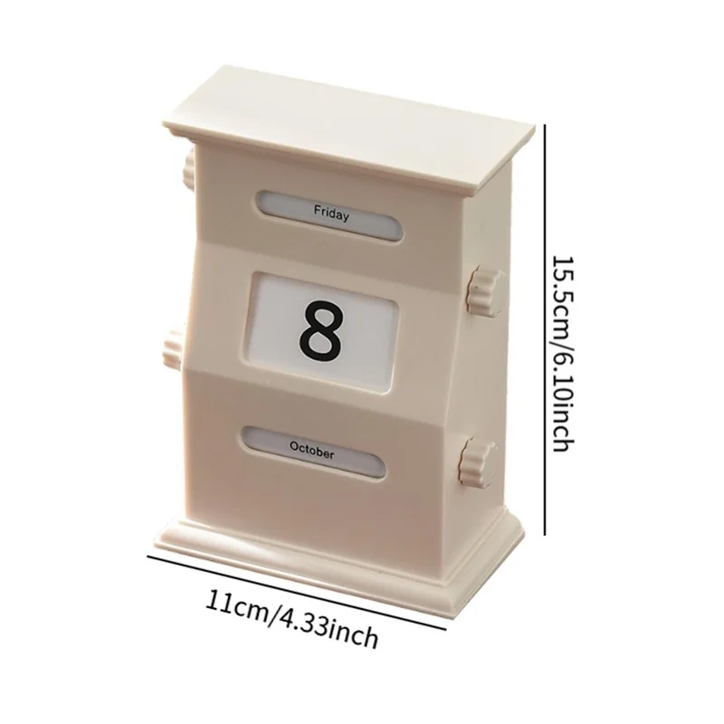 تقويم دائم كلاسيكي ديكور منظم جدول العمل اليدوي - أخضر الماتشا