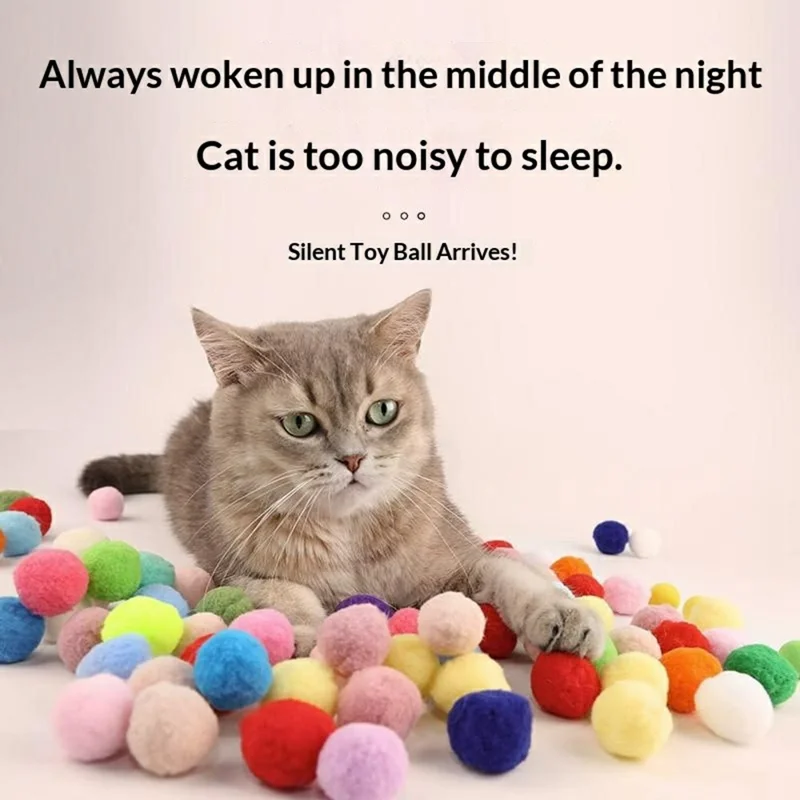 Interaktive Plüsch-Kugel-Katzenpistole mit 20 bunten Bällen, Katzenspielzeug gegen Langeweile für den Indoor-Spielplatz