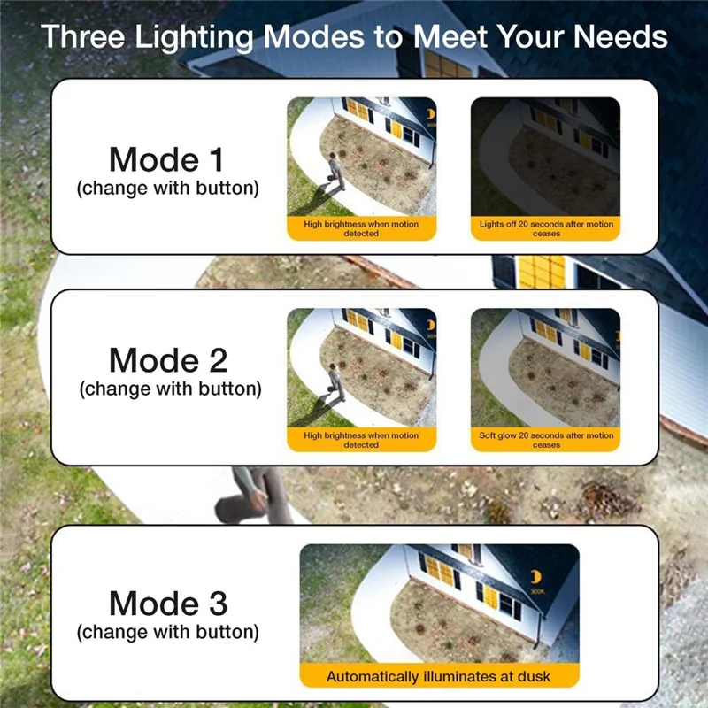 Lampada LED Solare Impermeabile YD-21A, Luce Esterna con Sensore di Movimento, da Appendere per Giardino e Cortile