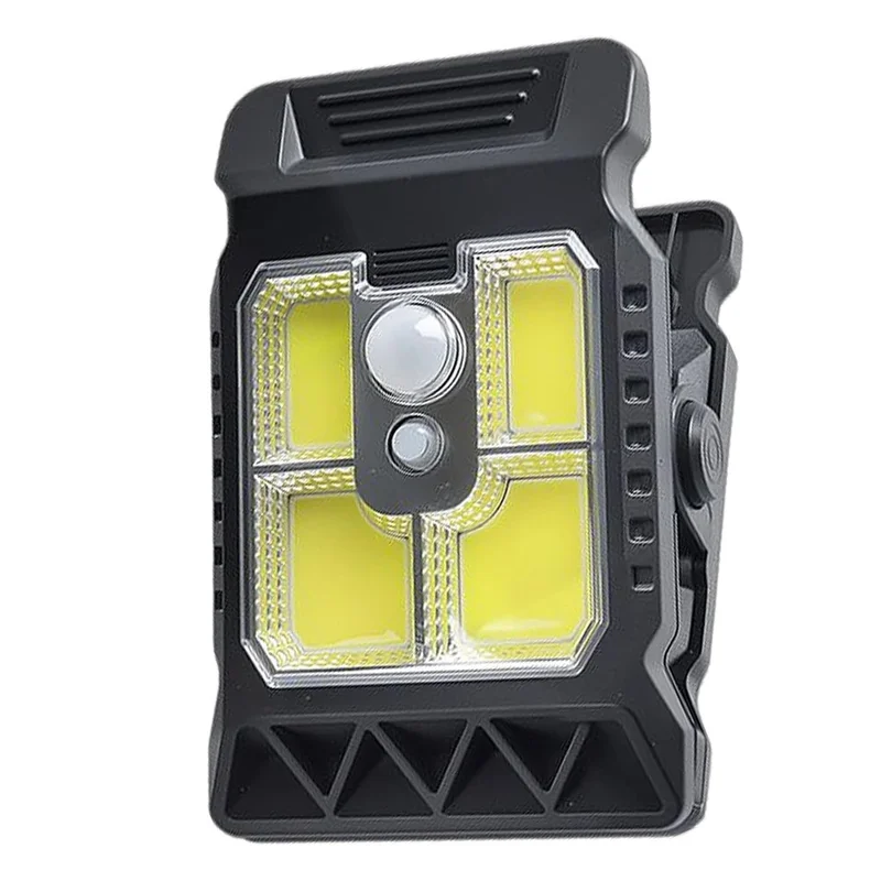 Lampada Solare YD-21B Impermeabile con Sensore di Movimento COB, Luce da Esterno con Attacco a Clip per Giardino e Cortile