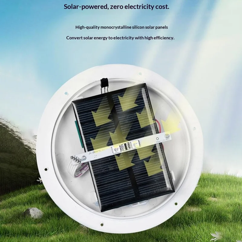 TG-JG06001 20cm Split Solar Street Light Lawn Lamp Remote Control Landscape Ambience Light for Garden Courtyard