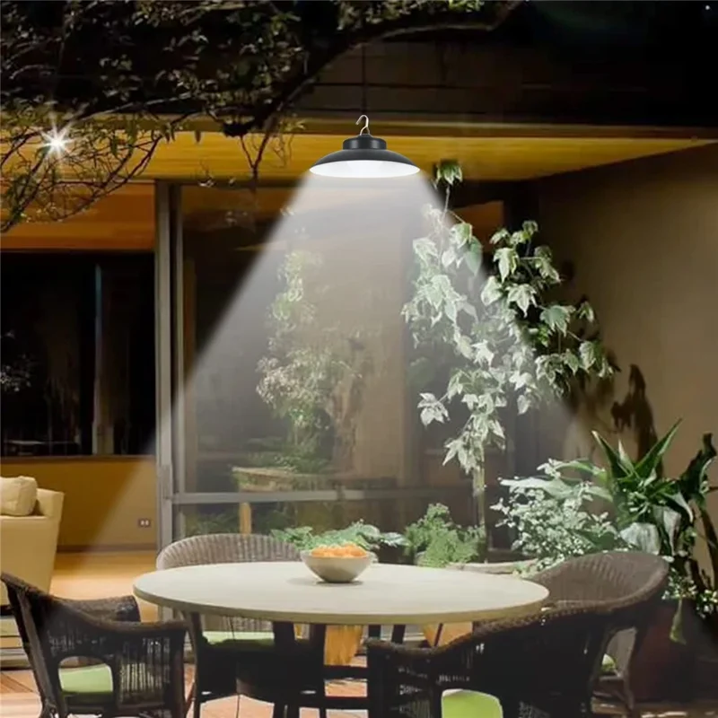 Einzelner Solar-Hängeleuchte mit IP65 Wasserschutz, Bewegungssensor, Fernbedienung, für Garage und Außenbereich