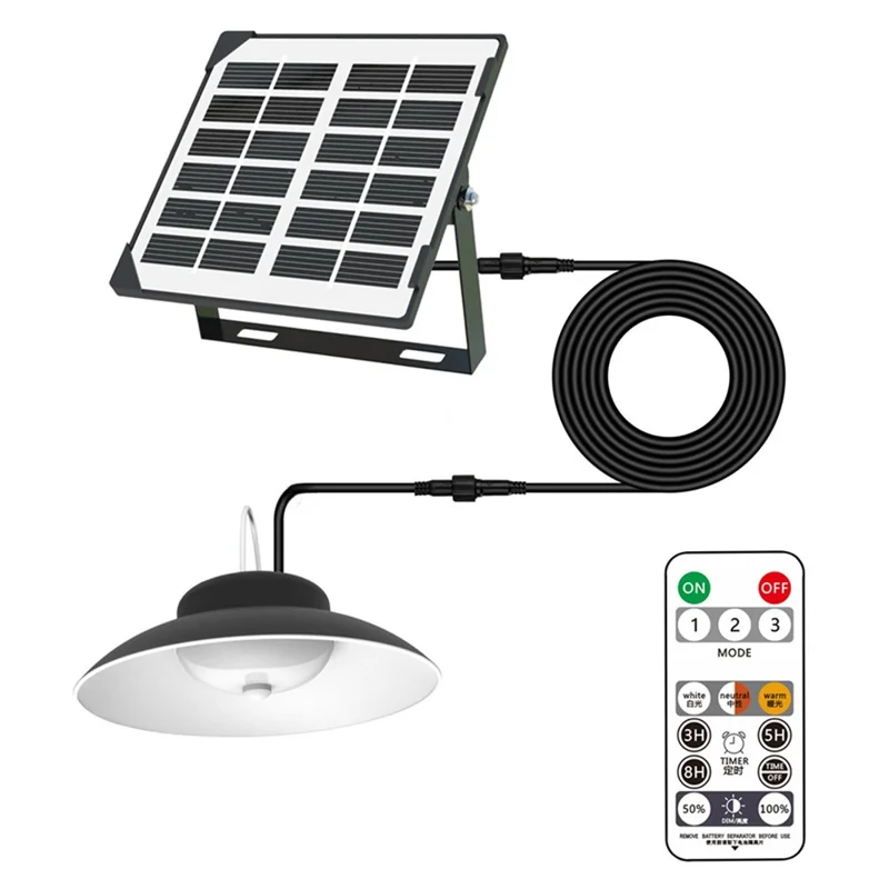 Einzelner Solar-Hängeleuchte mit IP65 Wasserschutz, Bewegungssensor, Fernbedienung, für Garage und Außenbereich