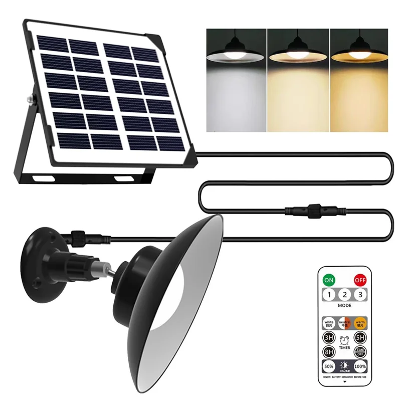 Einzelner Solar-Außenwandstrahler mit Fernbedienung und Bewegungssensor für Garten, Garage, Terrasse