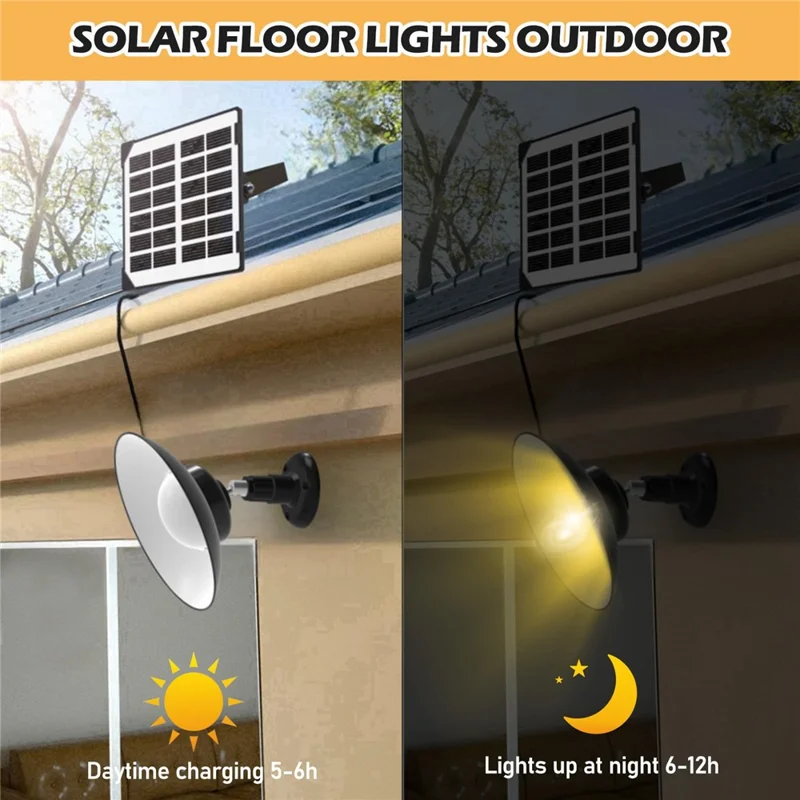 Einzelner Solar-Außenwandstrahler mit Fernbedienung und Bewegungssensor für Garten, Garage, Terrasse