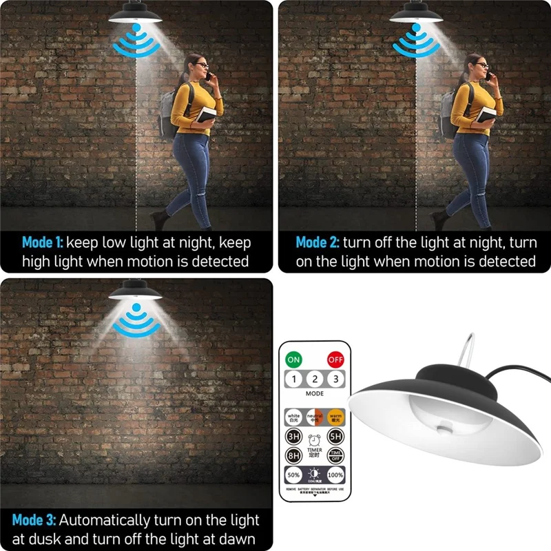 Einzelner Solar-Außenwandstrahler mit Fernbedienung und Bewegungssensor für Garten, Garage, Terrasse
