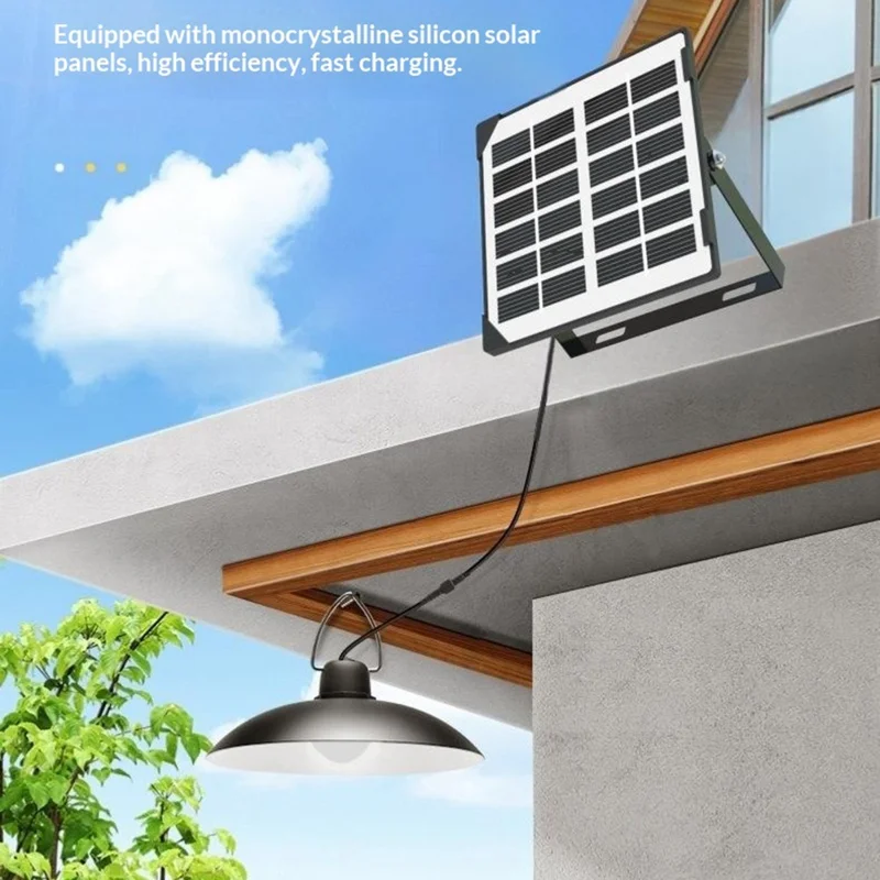 Doppelter Solar-Hängeleuchte mit IP65 Wasserschutz, Bewegungssensor, Fernbedienung für Garage