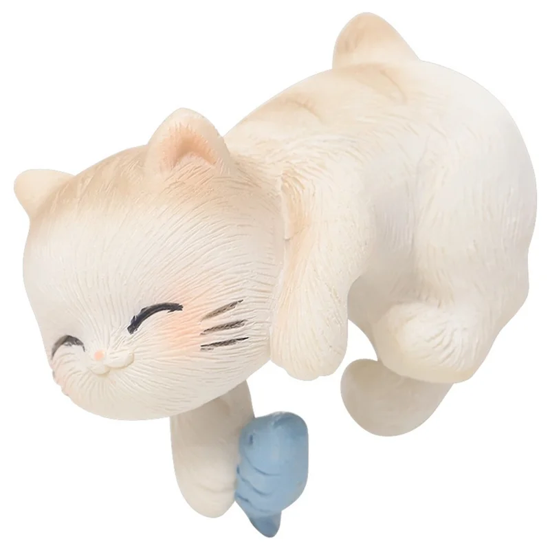 Creative Cat Aquarium Ornament Hanging Fish Tank Decoration Planter Garden Accessory Miniature Landscape - Catching Fish