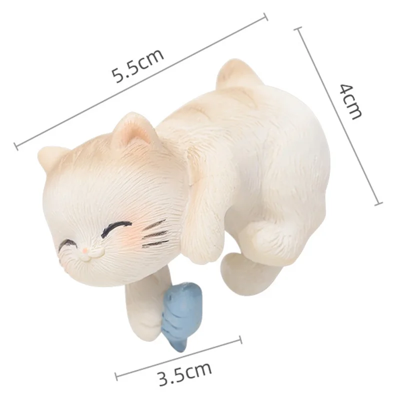 Creative Cat Aquarium Ornament Hanging Fish Tank Decoration Planter Garden Accessory Miniature Landscape - Catching Fish