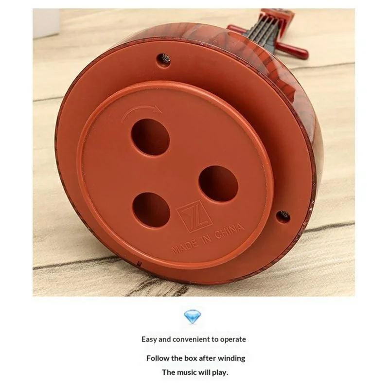 Scatola Musicale Classica con Strumento Musicale Rotante, Decorazione Modello Meccanico Vintage da Esposizione per Casa e Ufficio - Violino