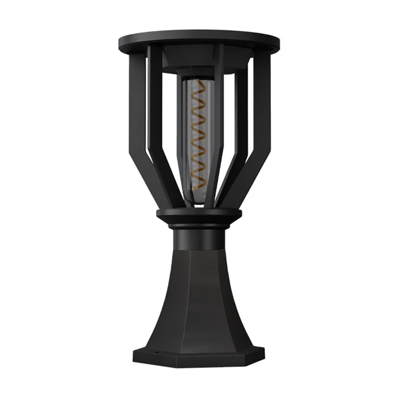 Lampe solaire pour chapeau de poteau avec base en forme de trophée, lampe étanche pour clôture, portail, pilier extérieur