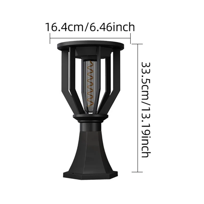 Lampe solaire pour chapeau de poteau avec base en forme de trophée, lampe étanche pour clôture, portail, pilier extérieur