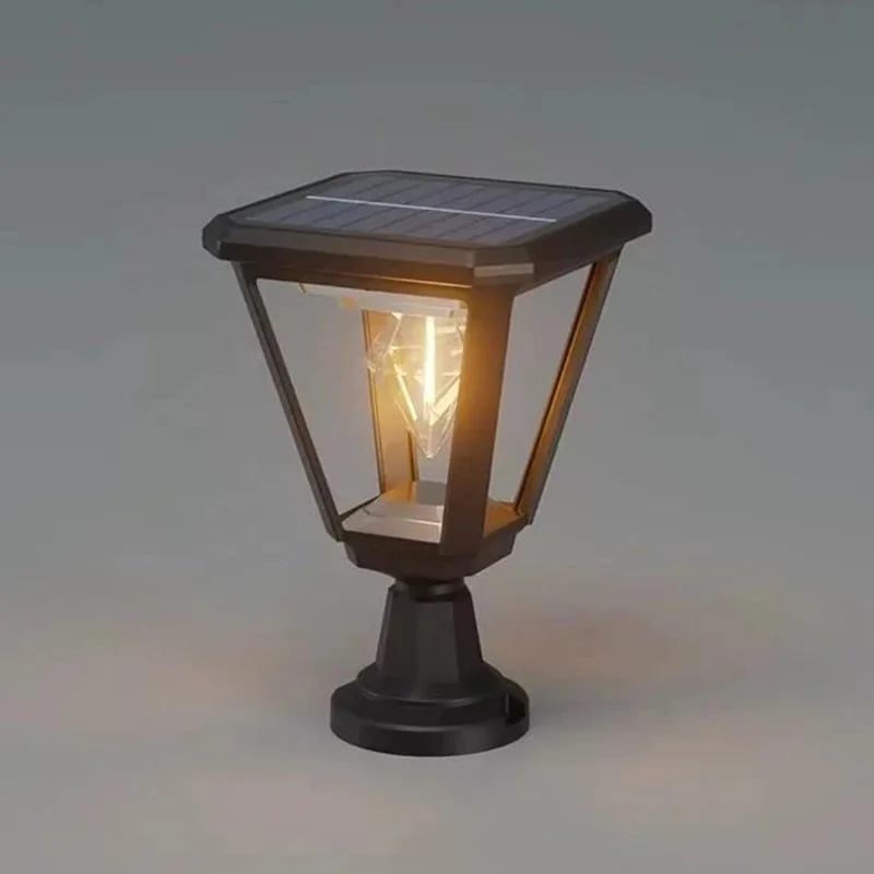 Solar Gartenleuchte 30 W 2700 K Warmweiß COB Villa Außenstehleuchte für Landschaft mit Sockel