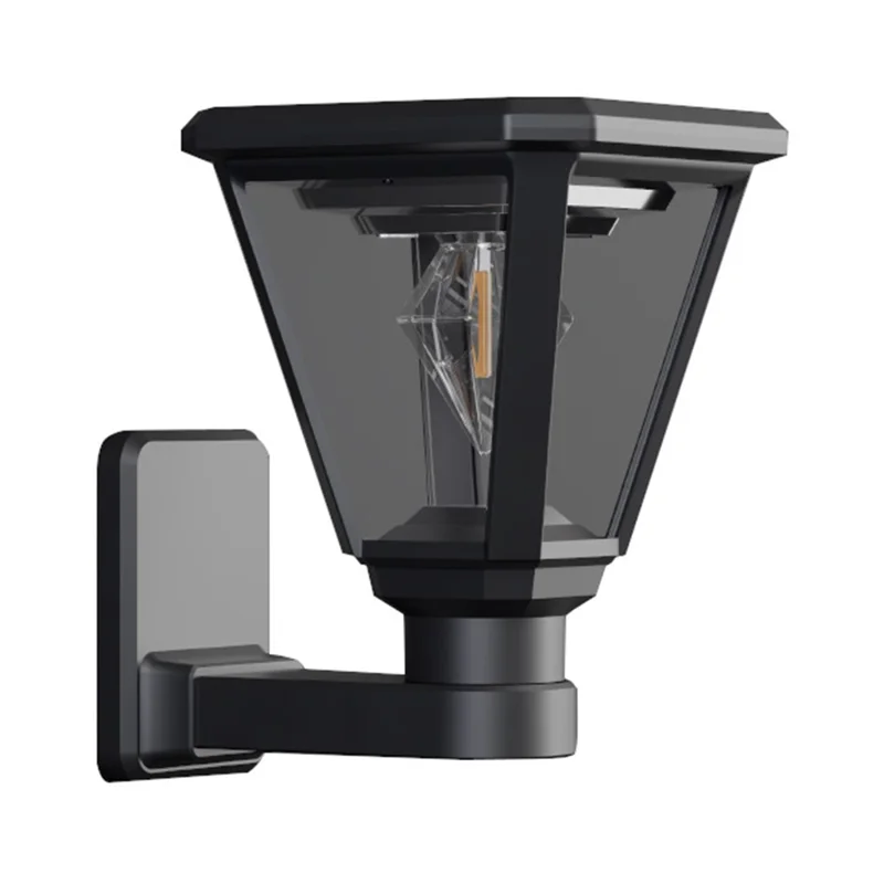 30 W, 2700 K, warmweißer COB-Gartenleuchte, an der Wand montiert, solarbetriebene Außenlandscapelampe