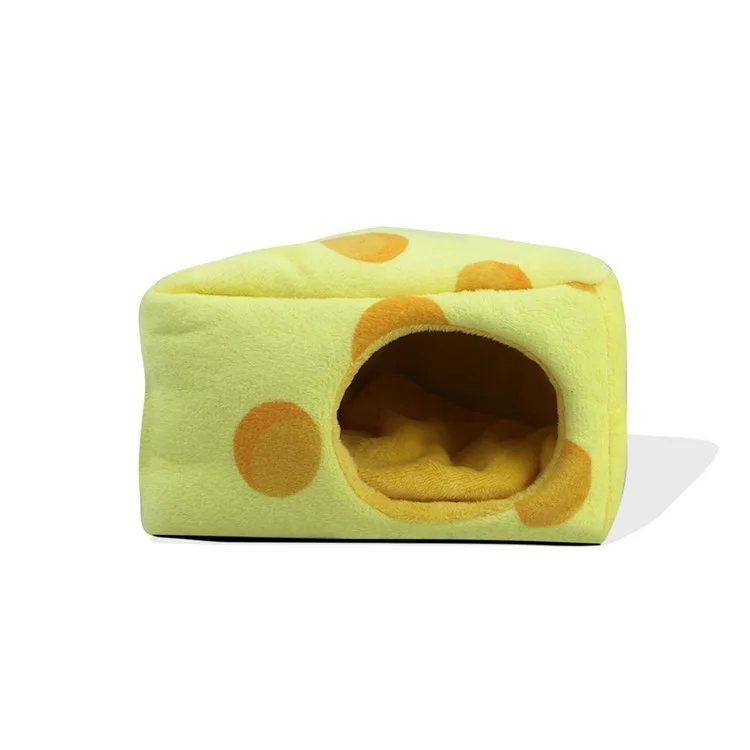 TG-PB081 Lit d'hiver chaud pour hamster en forme de fromage, nid de sommeil pour petits animaux à poils