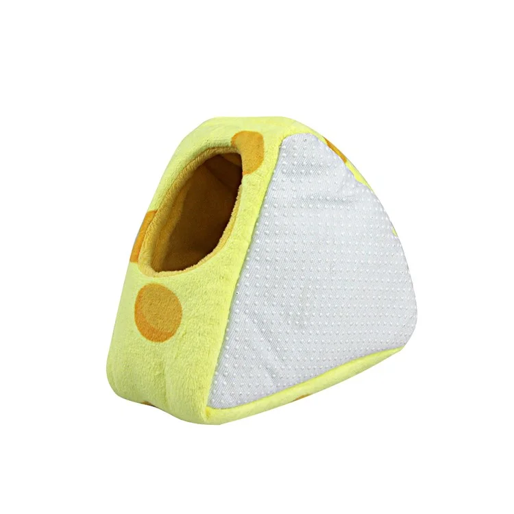 TG-PB081 Winter Warm Hamster Bed Cheese Shaped Pet Sleeping Nest for Small Furry Animal