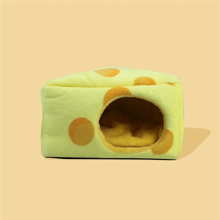 TG-PB081 Lit d'hiver chaud pour hamster en forme de fromage, nid de sommeil pour petits animaux à poils