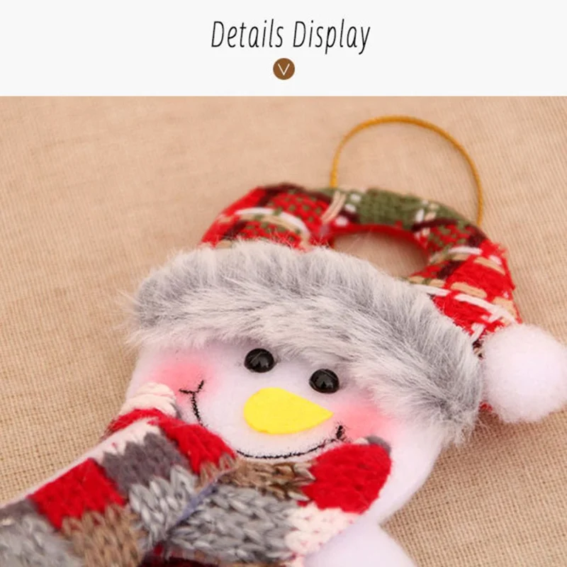 Подвесная игрушка Санта Клаус / Снеговик / Олень / Медведь с болтающимися ножками, украшение для новогодней елки, праздничный декор - Санта Клаус