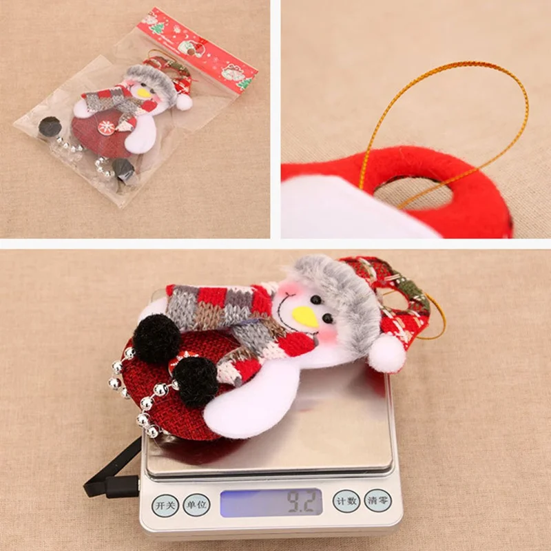 Подвесная игрушка Санта Клаус / Снеговик / Олень / Медведь с болтающимися ножками, украшение для новогодней елки, праздничный декор - Санта Клаус