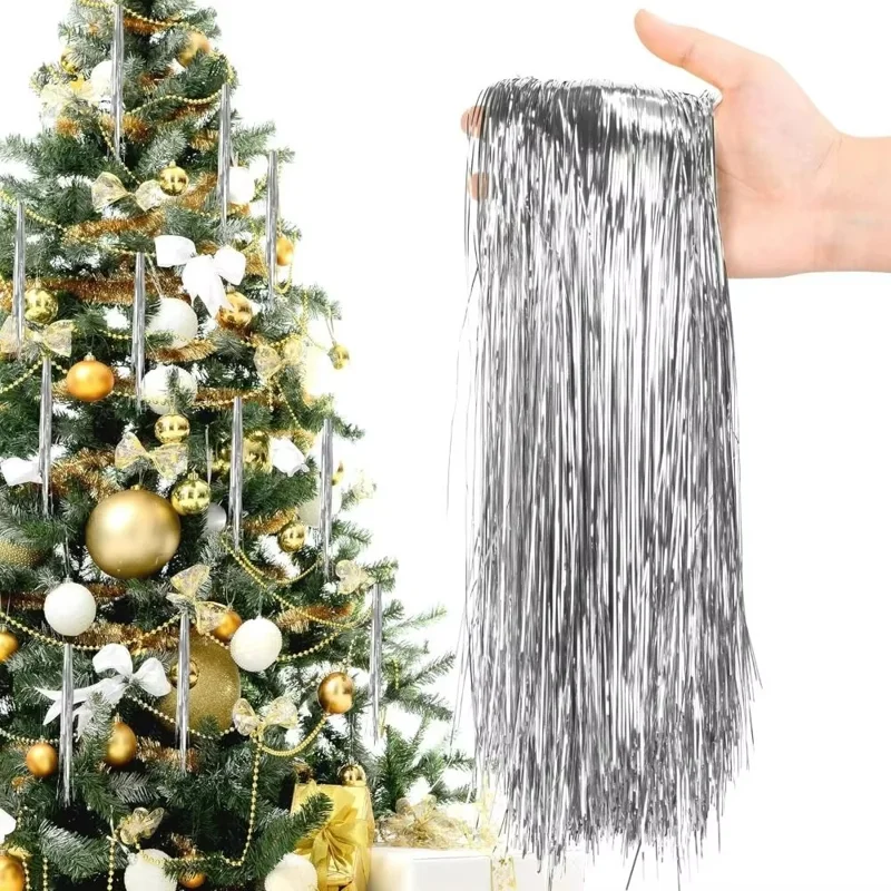 5000 szt. 50 cm Świąteczne Ozdoby Wiszące z Folii Aluminium - Srebrne