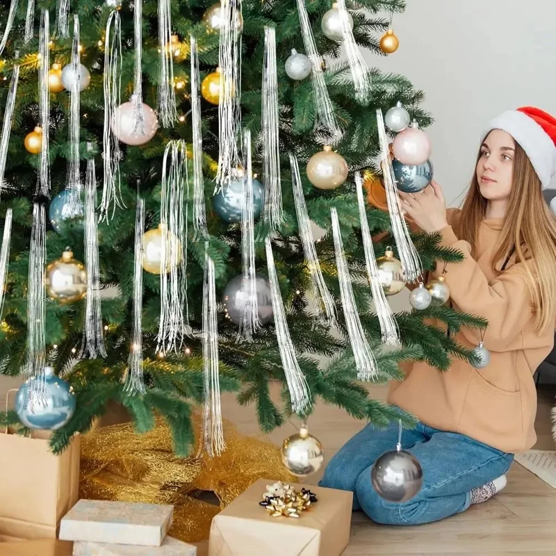 5000 szt. 50 cm Świąteczne Ozdoby Wiszące z Folii Aluminium - Srebrne