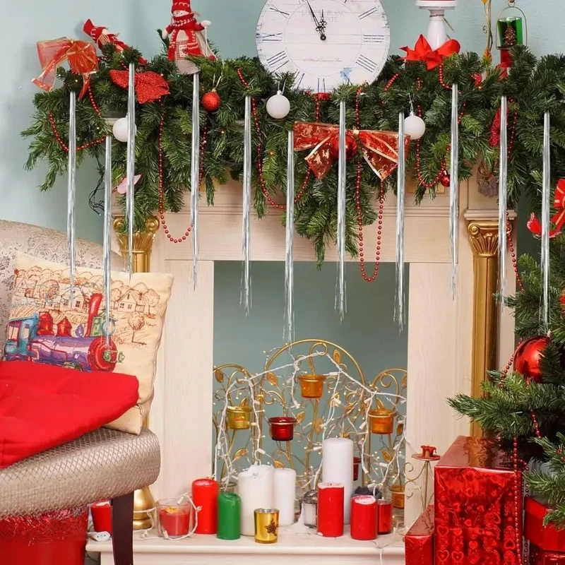 5000 szt. 50 cm Świąteczne Ozdoby Wiszące z Folii Aluminium - Srebrne