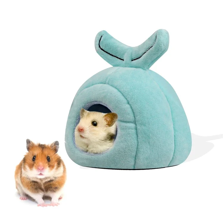 TG-PB079 Pitre en Forme de Baleine Nid de Couchage D'hiver Lit Hamster Chaud Pour un Petit Animal à Fourrure