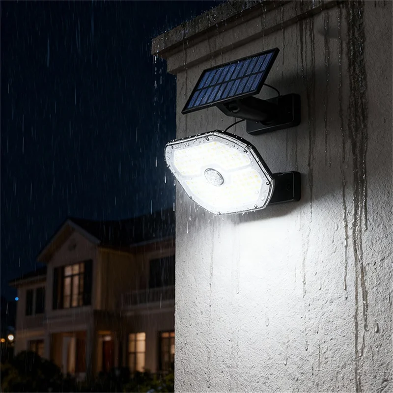 TG-TY17301 Solar Motion Sensor Wall Light 148 LED PIR Remote Control 3 Modes Security Light for Outdoor Garden