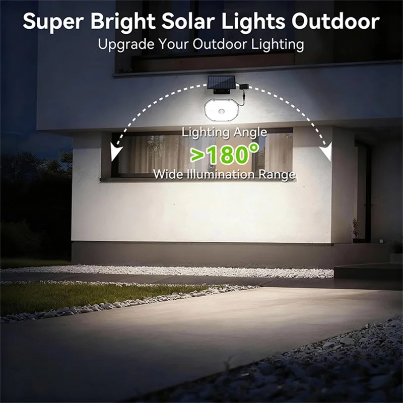 TG-TY17301 Solar Motion Sensor Wall Light 148 LED PIR Remote Control 3 Modes Security Light for Outdoor Garden