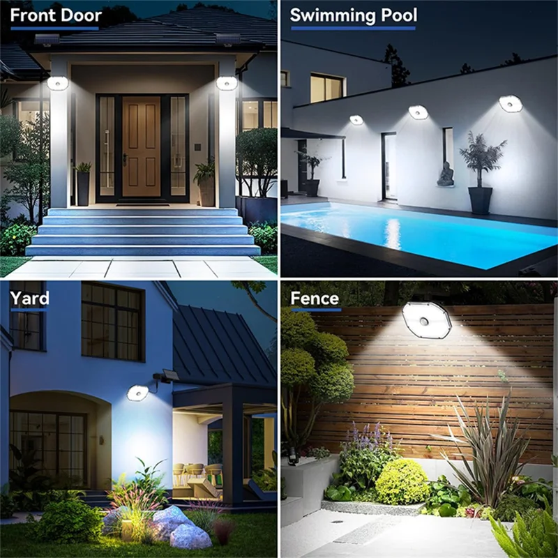 TG-TY17301 Solar Motion Sensor Wall Light 148 LED PIR Remote Control 3 Modes Security Light for Outdoor Garden