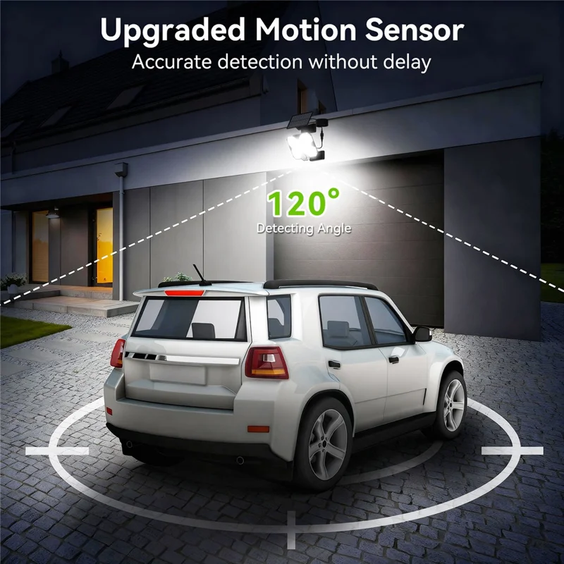 TG-TY17201 Solar Motion Sensor Wall Light 180 LED Remote Control 3 Modes Wall Lamp for Garden Patio