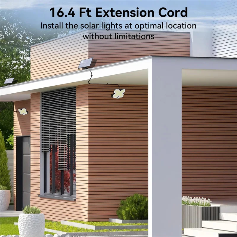 TG-TY17201 Solar Motion Sensor Wall Light 180 LED Remote Control 3 Modes Wall Lamp for Garden Patio