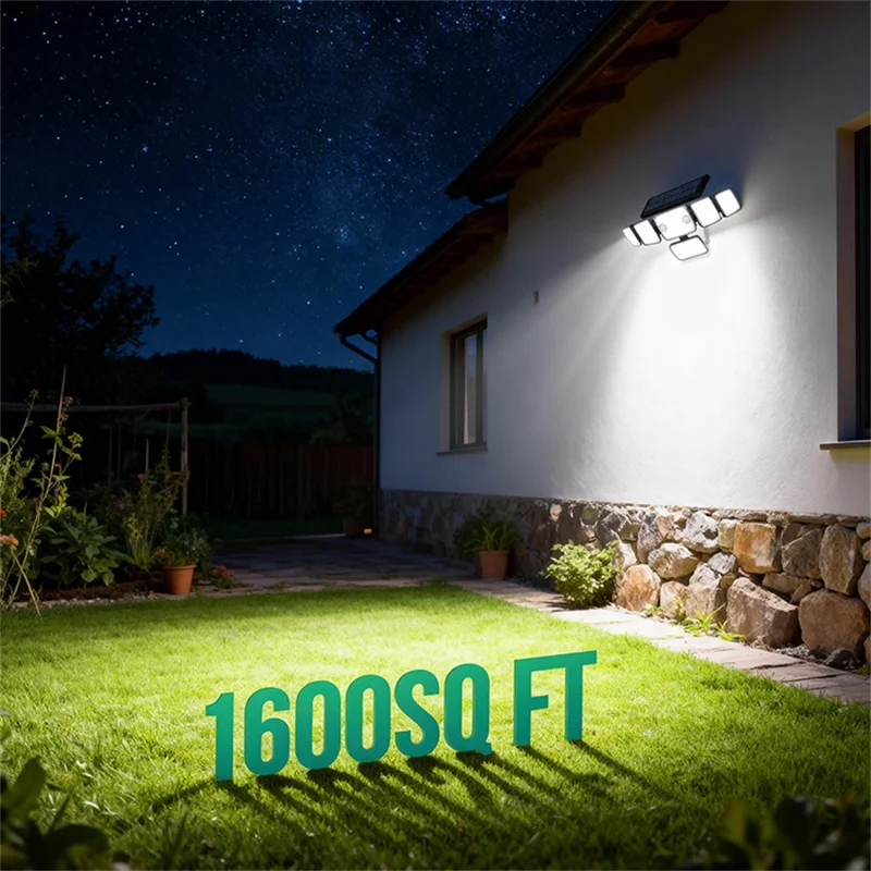TG-TY18101 366-LED Solar Motion Sensor Wall Light 270° Wide Angle IP44 Waterproof Wall Lamp for Outdoor Garden