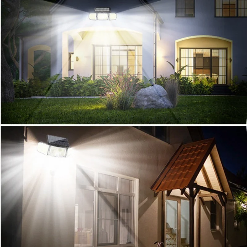 YY-21603 2Pcs Solar Wall Lights 160-LED 600 Lumens Motion Sensor IP65 Waterproof Outdoor Security Lamp for Garage Yard