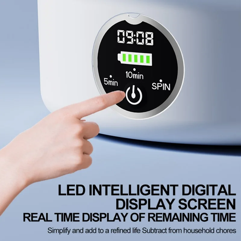 P-2 Mini Washing Machine Rechargeable 3L Portable Underwear Sock Washer 16000RPM with Spin Dry