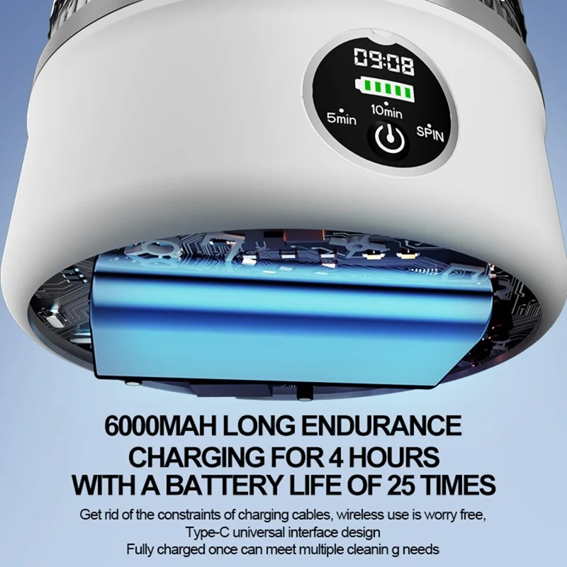 P-2 Mini Washing Machine Rechargeable 3L Portable Underwear Sock Washer 16000RPM with Spin Dry