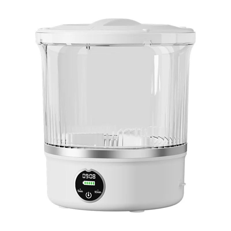 P-2 Mini Washing Machine Rechargeable 3L Portable Underwear Sock Washer 16000RPM with Spin Dry