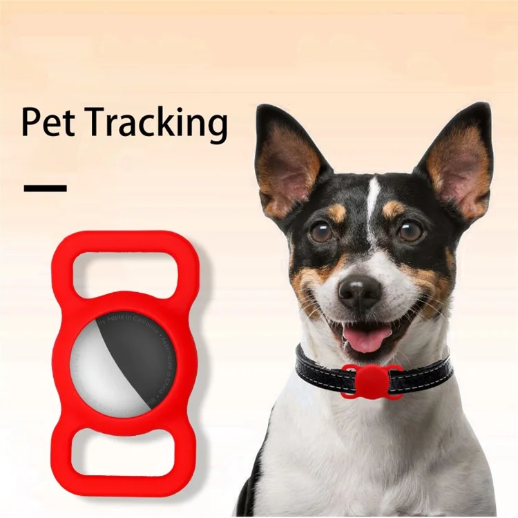 Anti-lost Pet Dog Tracking Locator Silicone Protective Case Cover for Apple AirTag - Mint Green