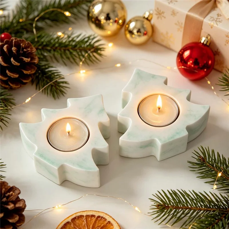 D6535 Christmas Tree Candle Holder Silicone Mold DIY Candle Mold for Tea Light Holder
