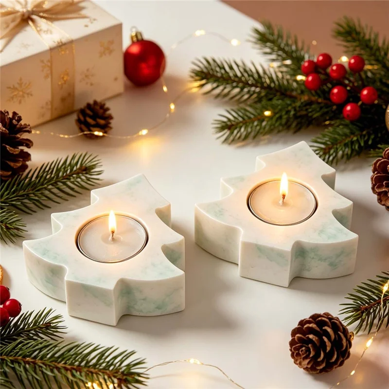D6535 Christmas Tree Candle Holder Silicone Mold DIY Candle Mold for Tea Light Holder