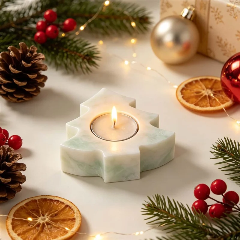 D6535 Christmas Tree Candle Holder Silicone Mold DIY Candle Mold for Tea Light Holder