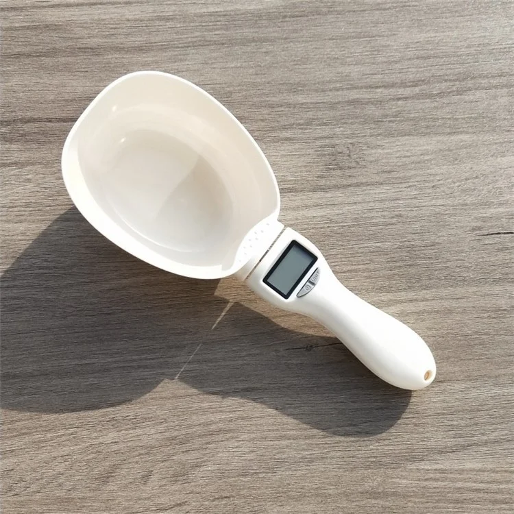 800g/0.1g Pet Food Scale Cup for Dog Cat Feeding Bowl Portable Measuring Scoop Cup with LCD Digital Display