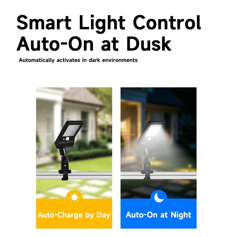 P117 1200mAh Battery Solar Powered Motion Sensor Strap Light 60-LED for Outdoor Use - White Light