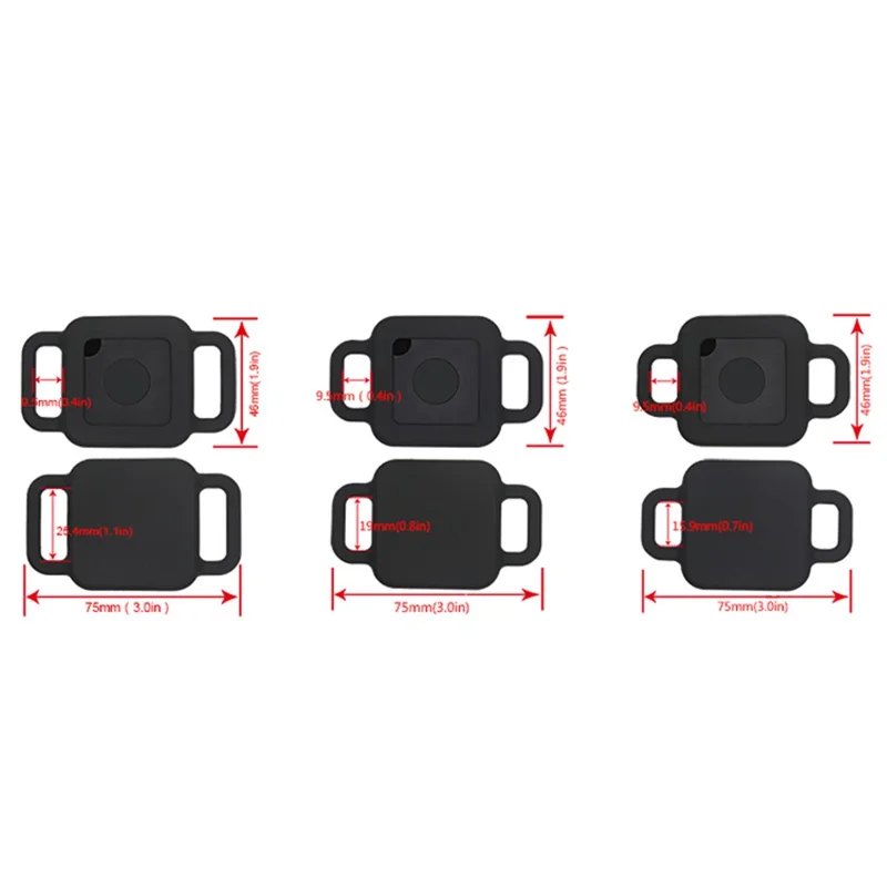 Pet Anti-lost Bluetooth Locator Soft Silicone Case Protective Cover for Tile Pro - Black/S