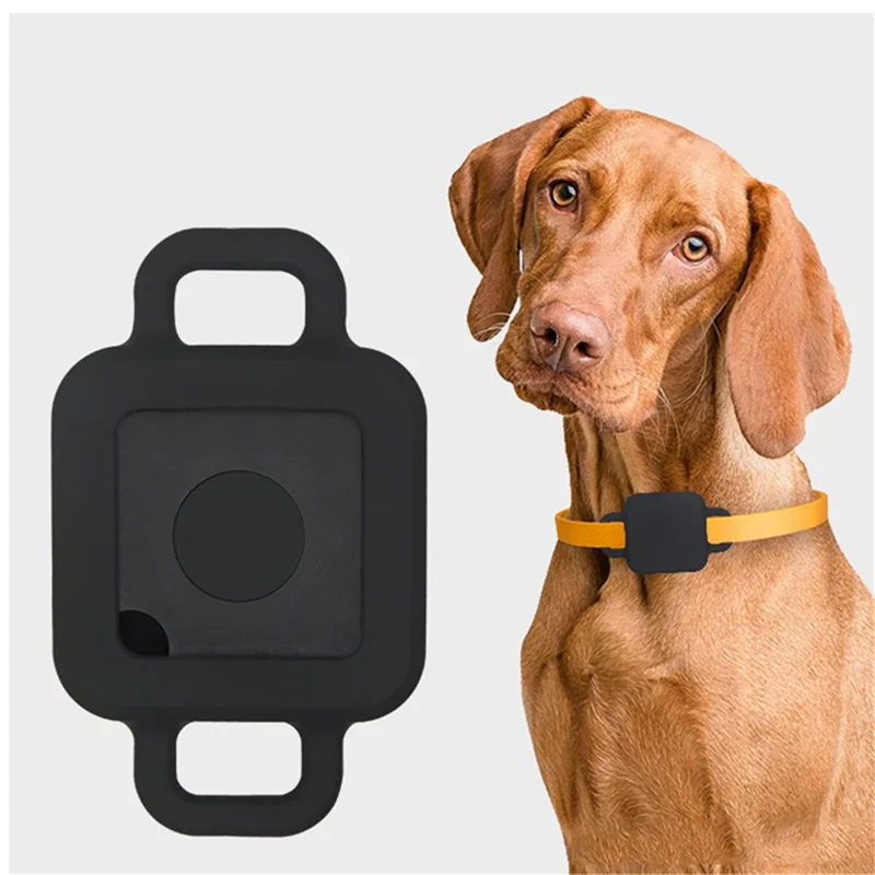 Pet Anti-lost Bluetooth Locator Soft Silicone Case Protective Cover for Tile Pro - Black/S