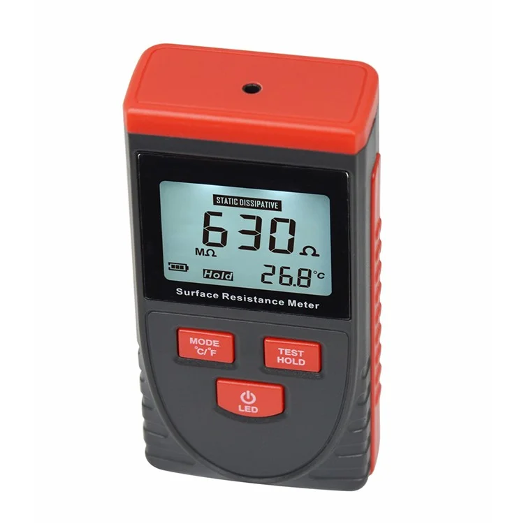 WINTACT Surface Resistance Tester Handheld LCD Digital Display Resistance Meter