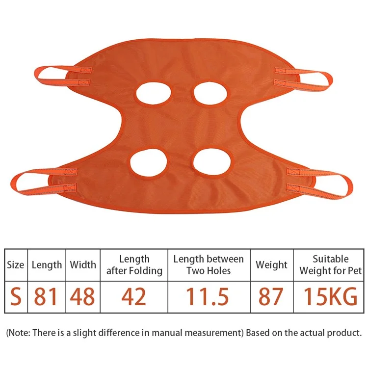 Dog Cat Hammock Conjunto de Unhas Clipper Helfing Pente de Cachorro Helfing Sling Hammock Saco de Restrição, Tamanho: S - Vermelho